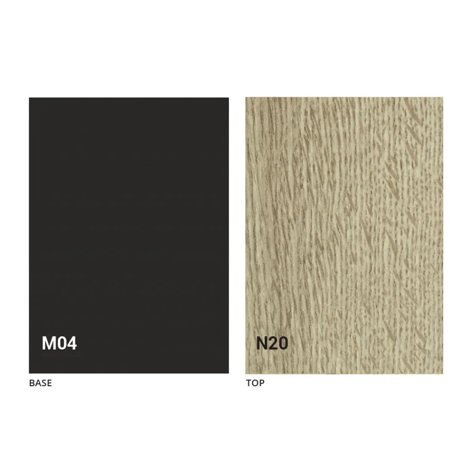 Masă transformator din lemn și oțel Made in Italy - Demetro Viadurini