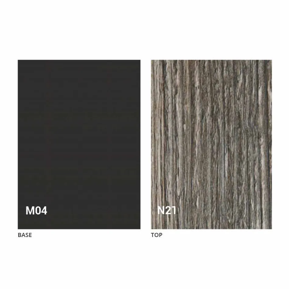 Masă de cafea transformabilă din lemn și oțel Made in Italy - Demetro Viadurini