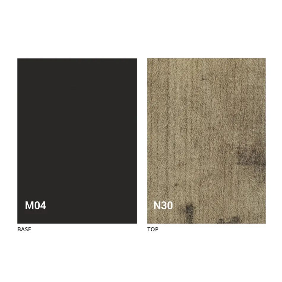 Masă transformator din lemn și oțel Made in Italy - Demetro Viadurini