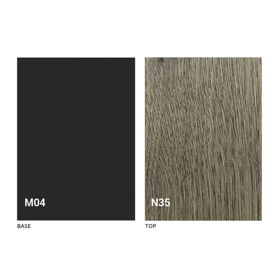 Masă transformator din lemn și oțel Made in Italy - Demetro Viadurini