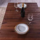 Masa de cafea transformabila din lemn si metal Made in Italy - Patroclus Viadurini