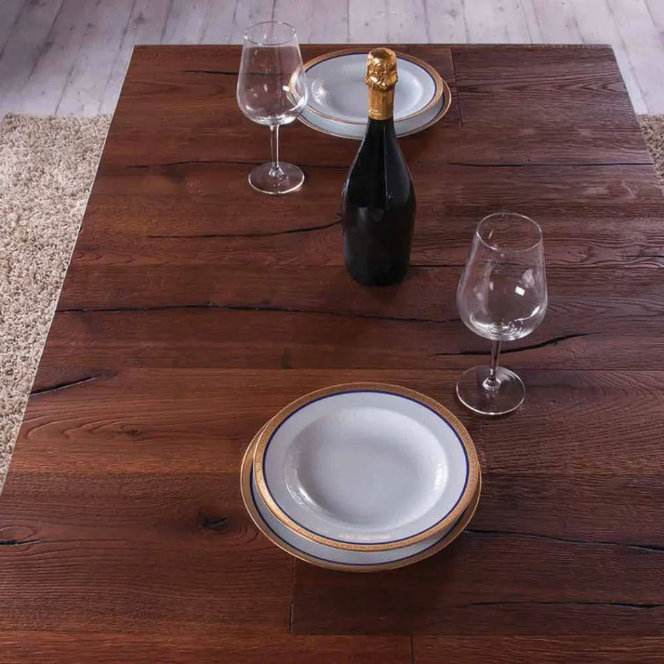 Masa de cafea transformabila din lemn si metal Made in Italy - Patroclus Viadurini