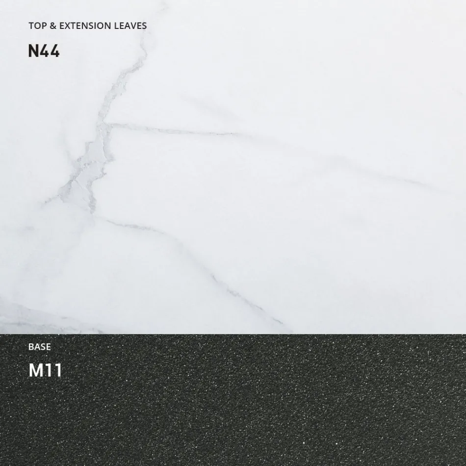 Masuta de cafea transformabila din lemn si metal, fabricata in Italia - Sanrocco Viadurini