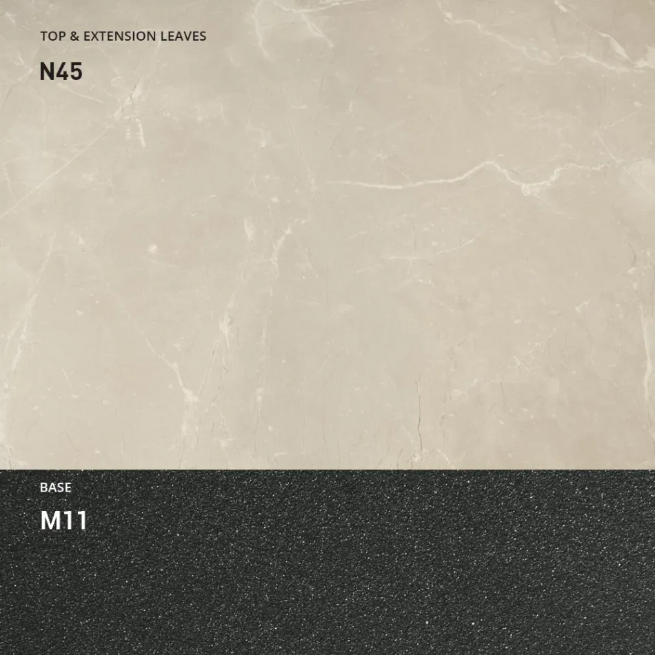 Masuta de cafea transformabila din lemn si metal, fabricata in Italia - Sanrocco Viadurini