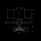Masuta de cafea transformabila din lemn si metal, fabricata in Italia - Sanrocco Viadurini
