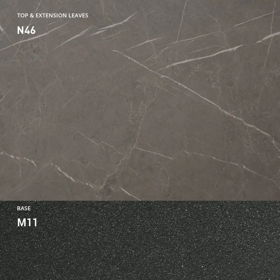 Masuta de cafea transformabila din lemn si metal, fabricata in Italia - Sanrocco Viadurini