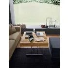 Masă de cafea transformabilă din lemn masiv Made in Italy - Trabucco Viadurini