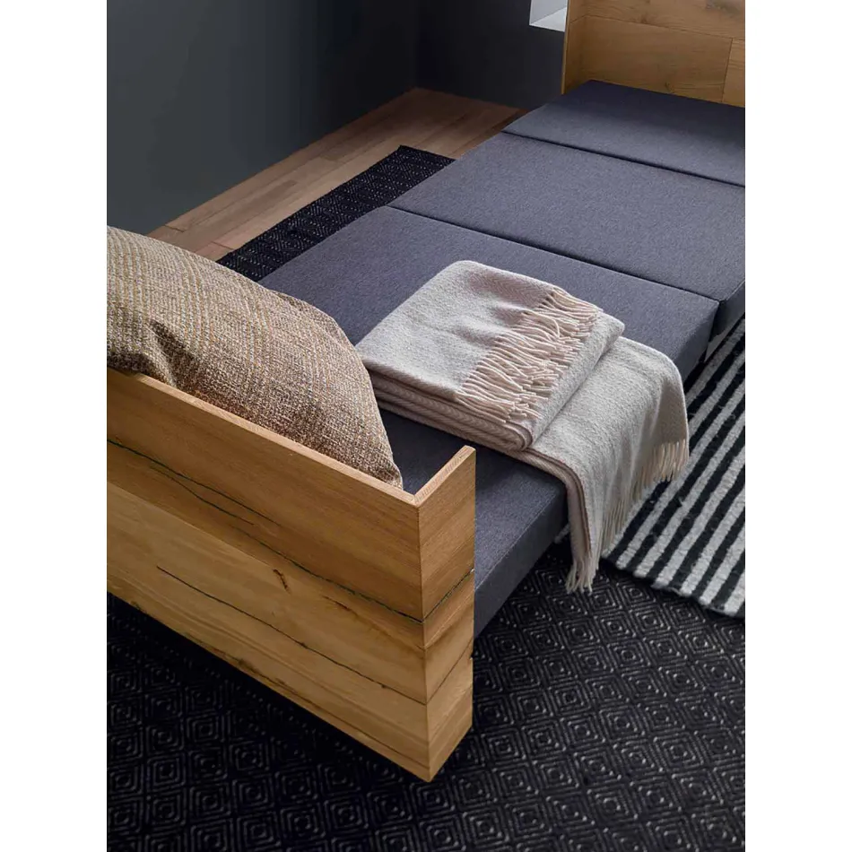 Masă de cafea transformabilă din lemn masiv Made in Italy - Trabucco Viadurini