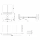 Masă de cafea transformabilă din lemn masiv Made in Italy - Trabucco Viadurini