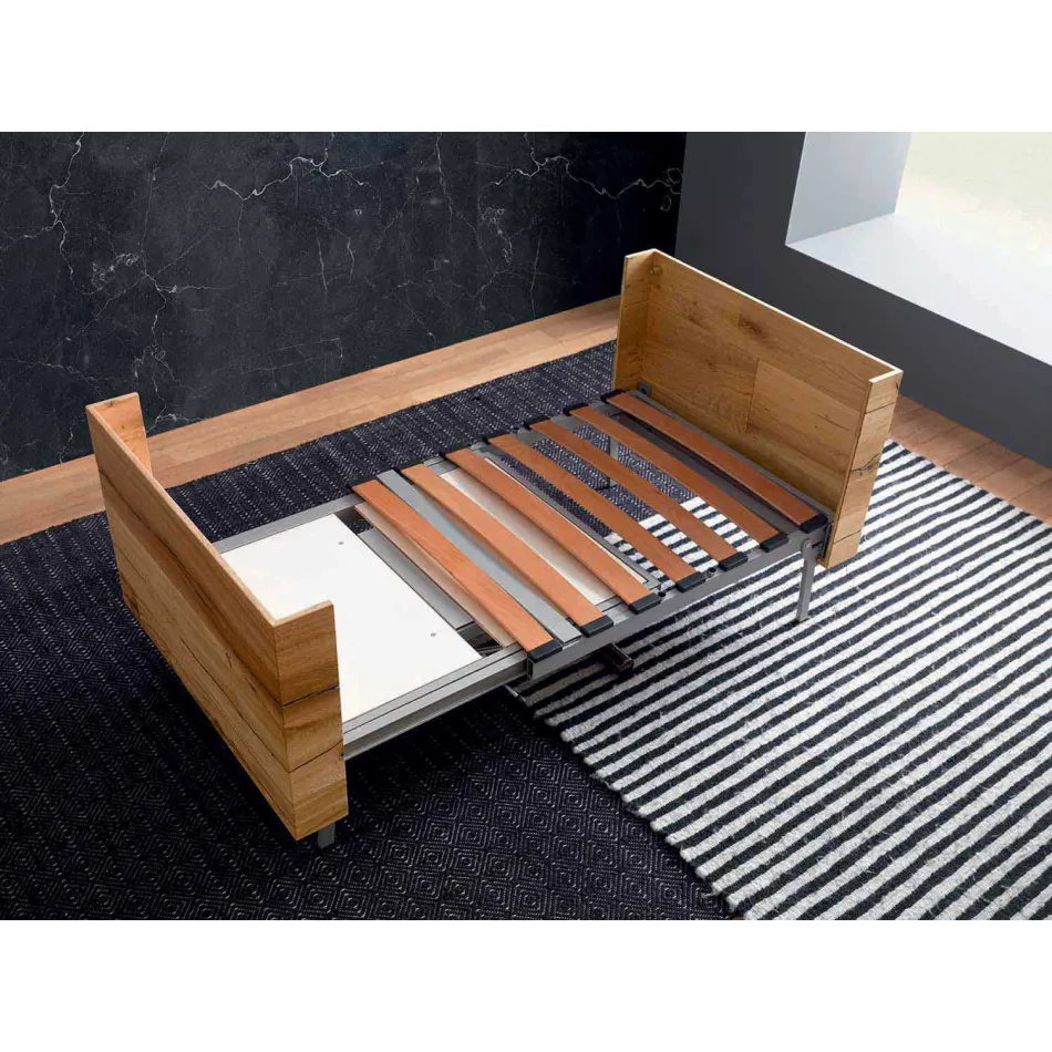 Masă de cafea transformabilă din lemn masiv Made in Italy - Trabucco Viadurini