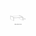 Masă de cafea din sticlă extra-limpede cu tejă Made in Italy - Imperative Viadurini