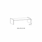 Masă de cafea din sticlă extra-limpede cu tejă Made in Italy - Imperative Viadurini