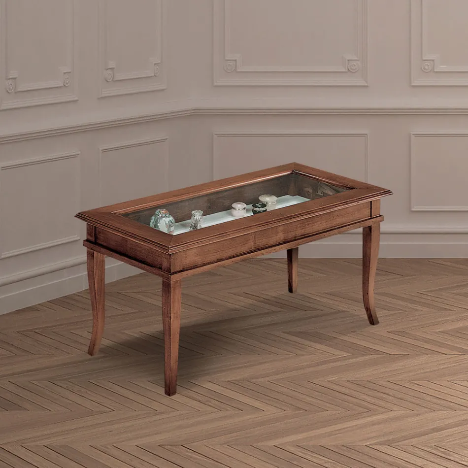 Masuta de cafea living cu panou de sticla Made in Italy - Demetra Viadurini