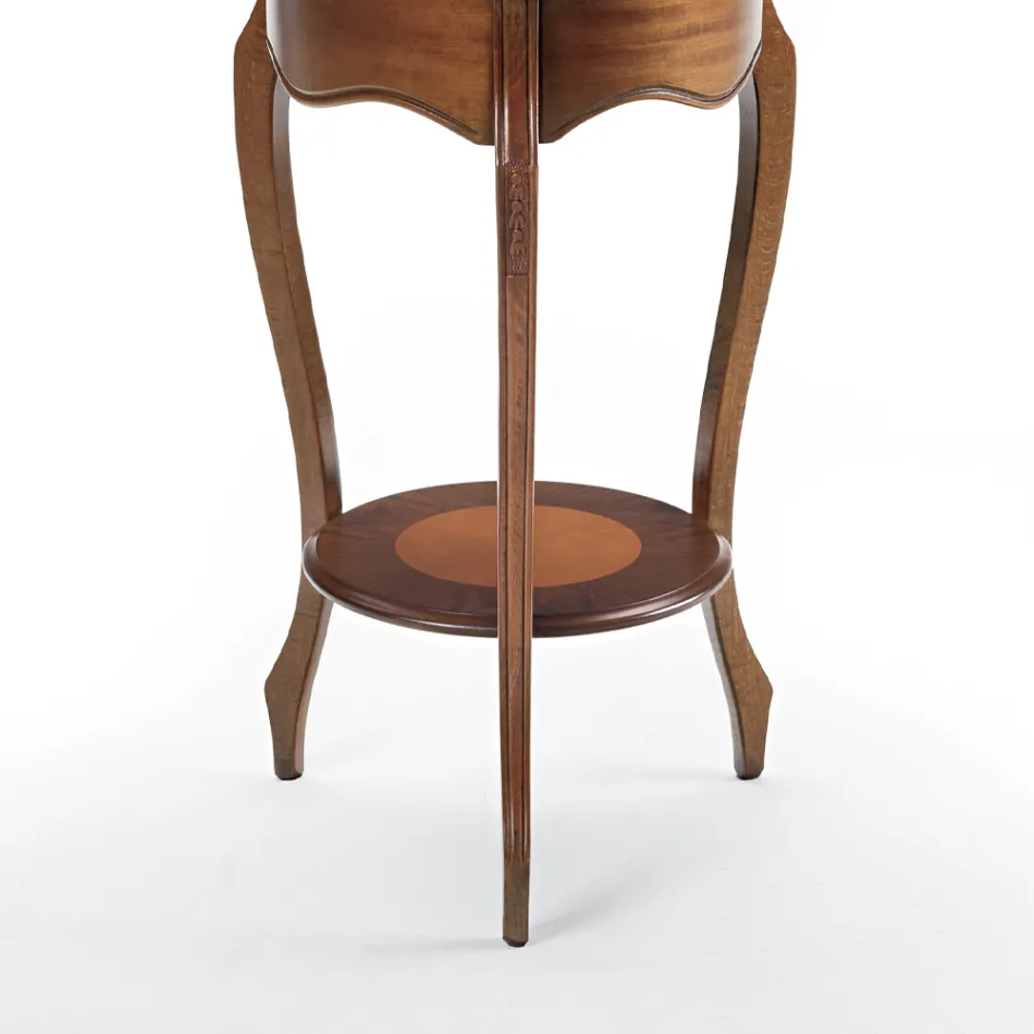 Masuta de cafea pentru living cu incrustatie de cirese patinata Made in Italy - Irno Viadurini