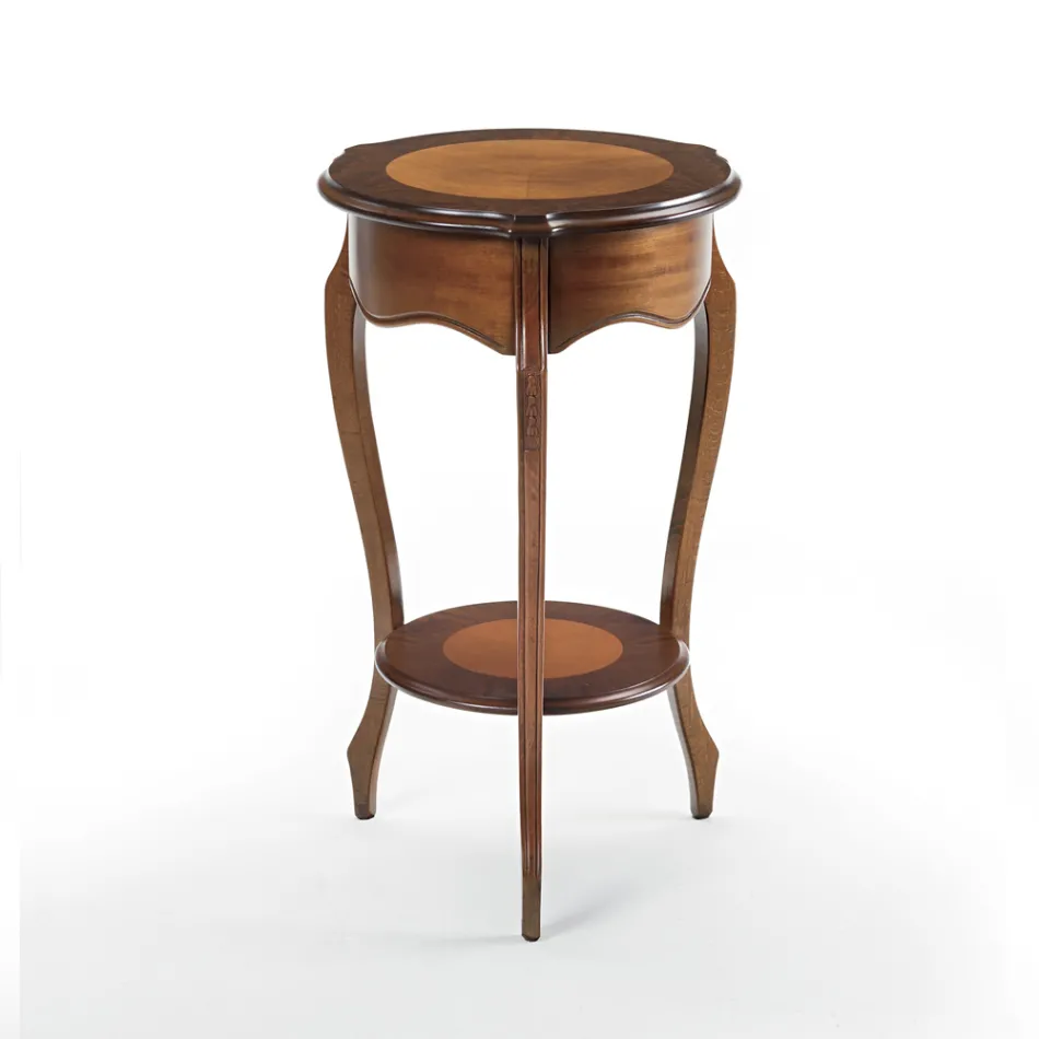 Masuta de cafea pentru living cu incrustatie de cirese patinata Made in Italy - Irno Viadurini