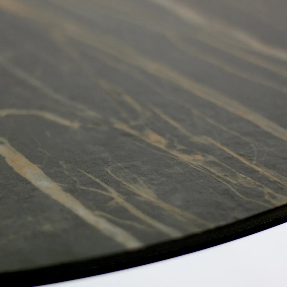 Masuta de cafea din otel si gresie portelanata Made in Italy - Aspira Viadurini