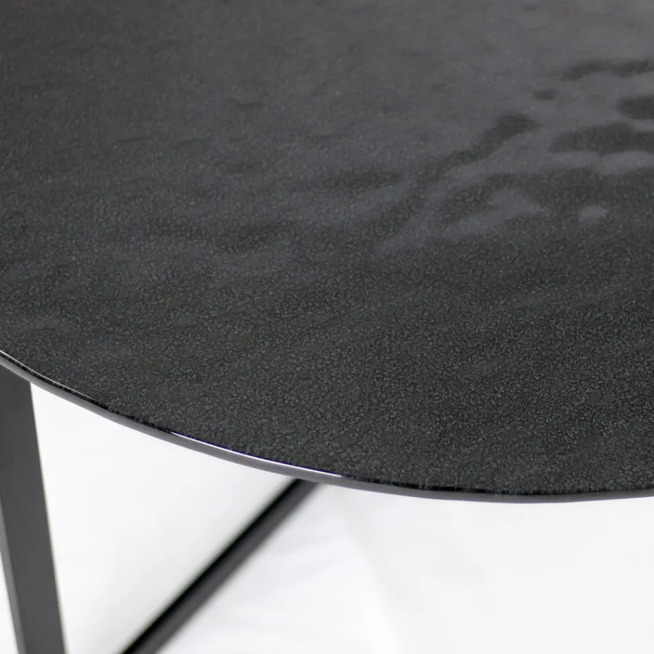 Masuta de cafea din otel si sticla Made in Italy - Aspira Viadurini