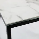 Masuta de cafea din gresie si otel Made in Italy - Birba Viadurini