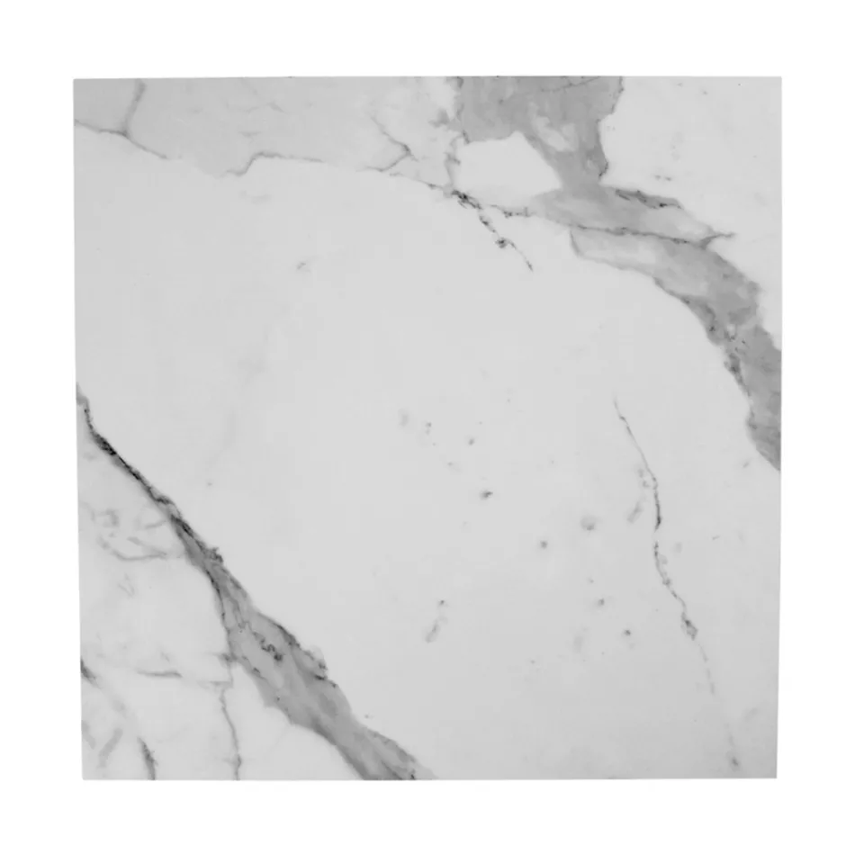 Masuta de cafea din gresie si otel Made in Italy - Birba Viadurini