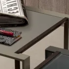 Masuta de cafea din metal si sticla cu design geometric - Zigozago Viadurini