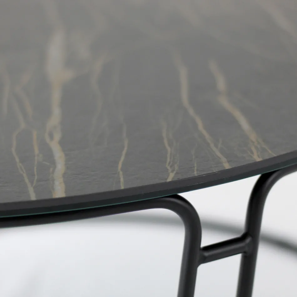 Masuta de cafea Blat rotund si baza Made in Italy - Tullia Viadurini