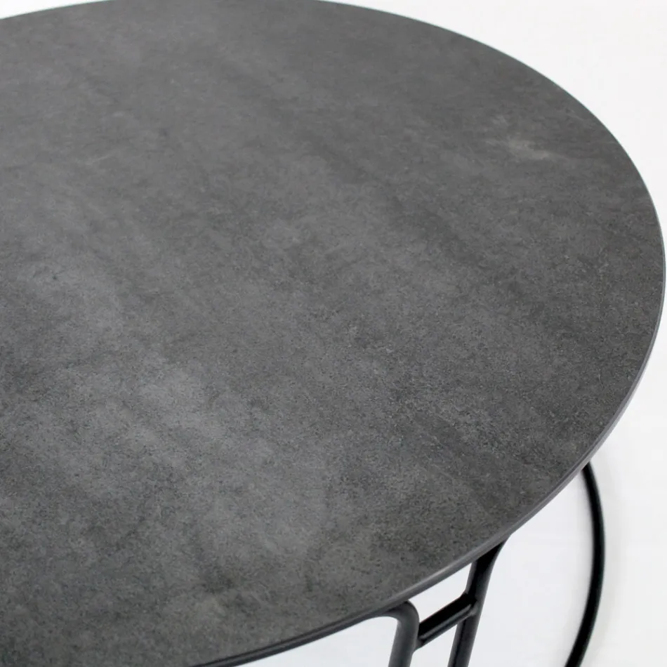 Masuta de cafea Blat rotund si baza Made in Italy - Tullia Viadurini