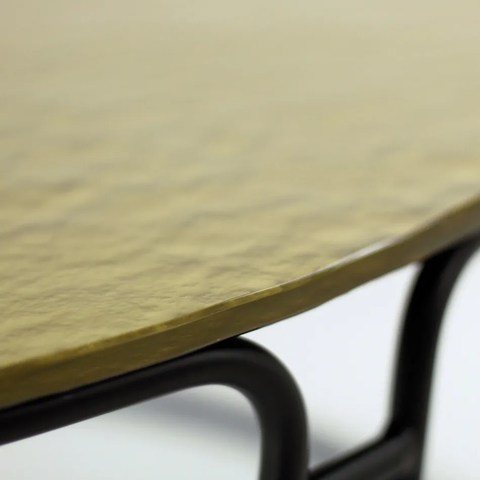 Masuta de cafea cu blat din sticla si baza rotunda Made in Italy - Tullia Viadurini