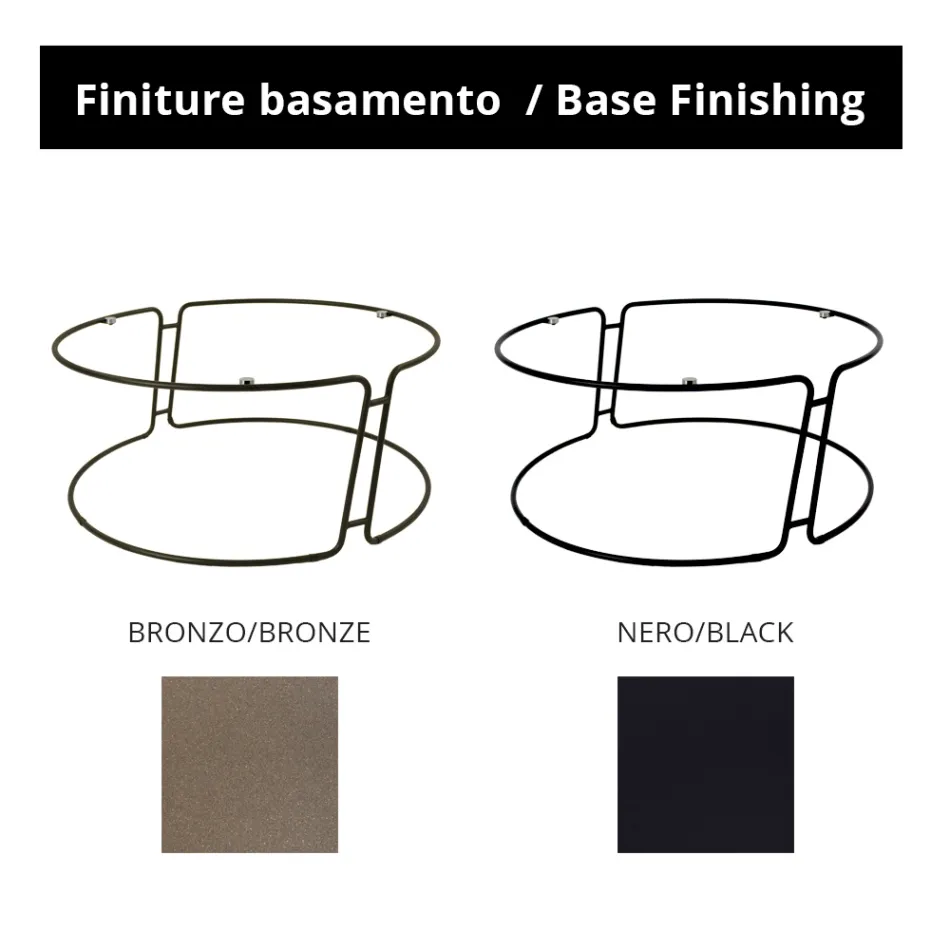 Masuta de cafea cu blat din sticla si baza rotunda Made in Italy - Tullia Viadurini