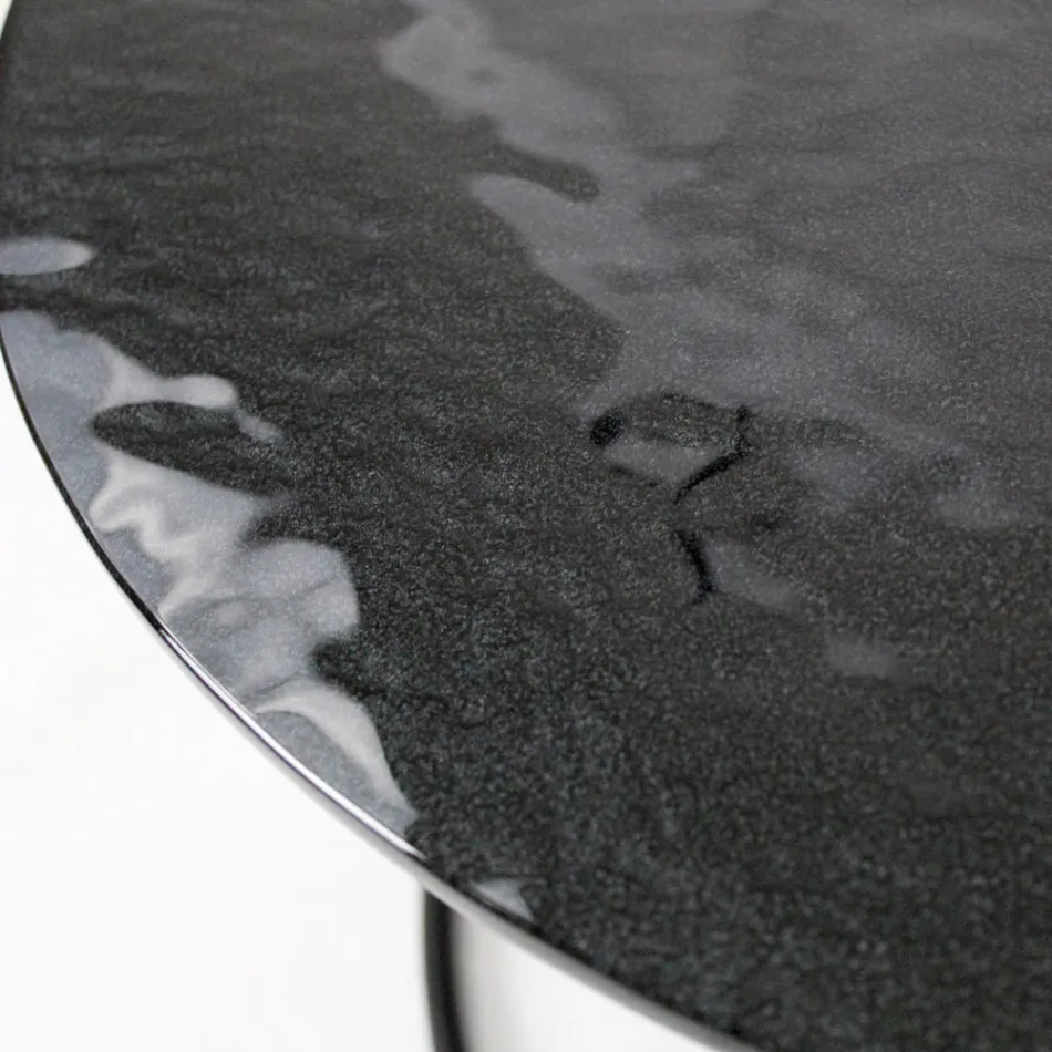 Masuta de cafea cu blat din sticla si baza rotunda Made in Italy - Tullia Viadurini