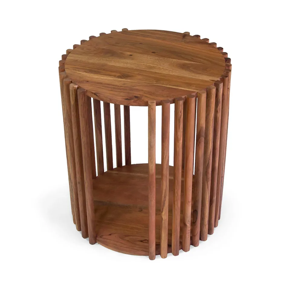 Măsuță de cafea din lemn de salcâm - Vortice Viadurini