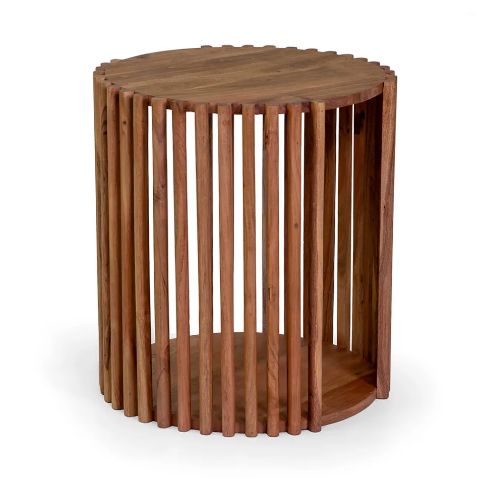 Măsuță de cafea din lemn de salcâm - Vortice Viadurini