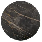 Masuta de cafea rotunda cu blat din gresie portelanata Made in Italy - Paini Viadurini