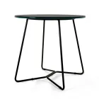 Masuta de cafea rotunda cu blat din gresie portelanata Made in Italy - Paini Viadurini