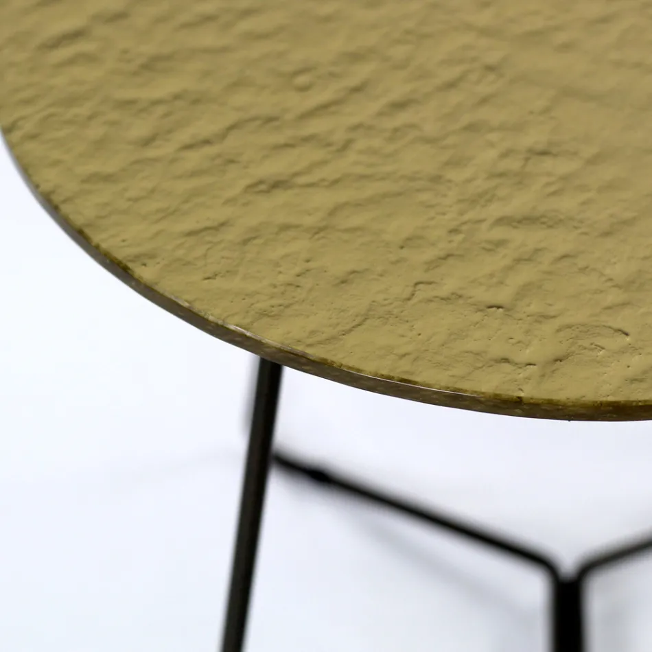 Masuta de cafea rotunda cu blat din sticla Made in Italy - Paini Viadurini