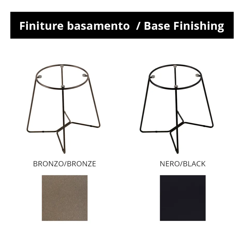 Masuta de cafea rotunda cu blat din sticla Made in Italy - Paini Viadurini