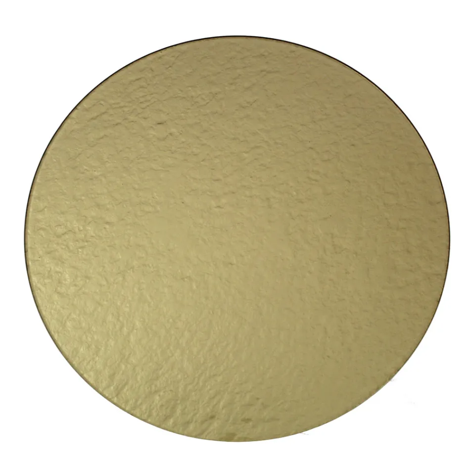 Masuta de cafea rotunda din otel si sticla Made in Italy - Alisea Viadurini