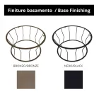 Masuta de cafea rotunda din otel si sticla Made in Italy - Alisea Viadurini