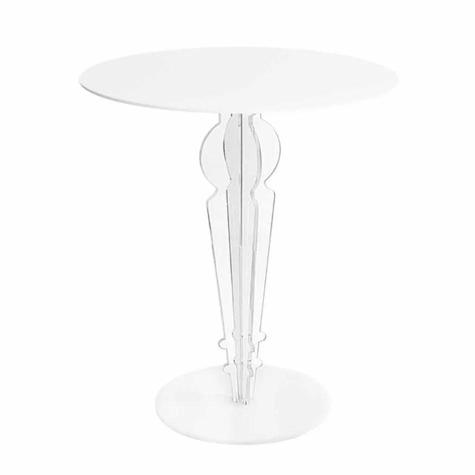 Mese de cafea de design clasic, în sticlă acrilică H 64cm, Cles Viadurini