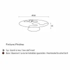 Tabelul de design modern din lemn de zada cu insertii de otel Giglio Viadurini