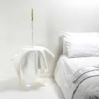 Tabelul de design modern din plexiglas alb Opt, made in Italy Viadurini