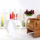 Tabelul de design modern din plexiglas alb Opt, made in Italy Viadurini