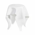 Tabelul de design modern din plexiglas alb Opt, made in Italy Viadurini