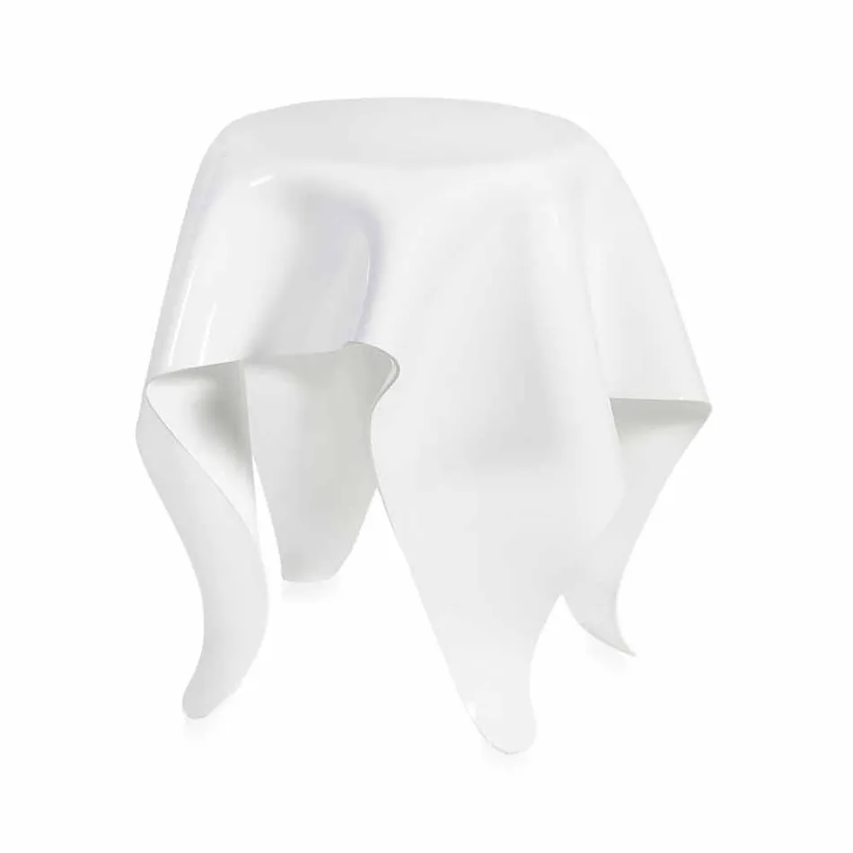 Tabelul de design modern din plexiglas alb Opt, made in Italy Viadurini