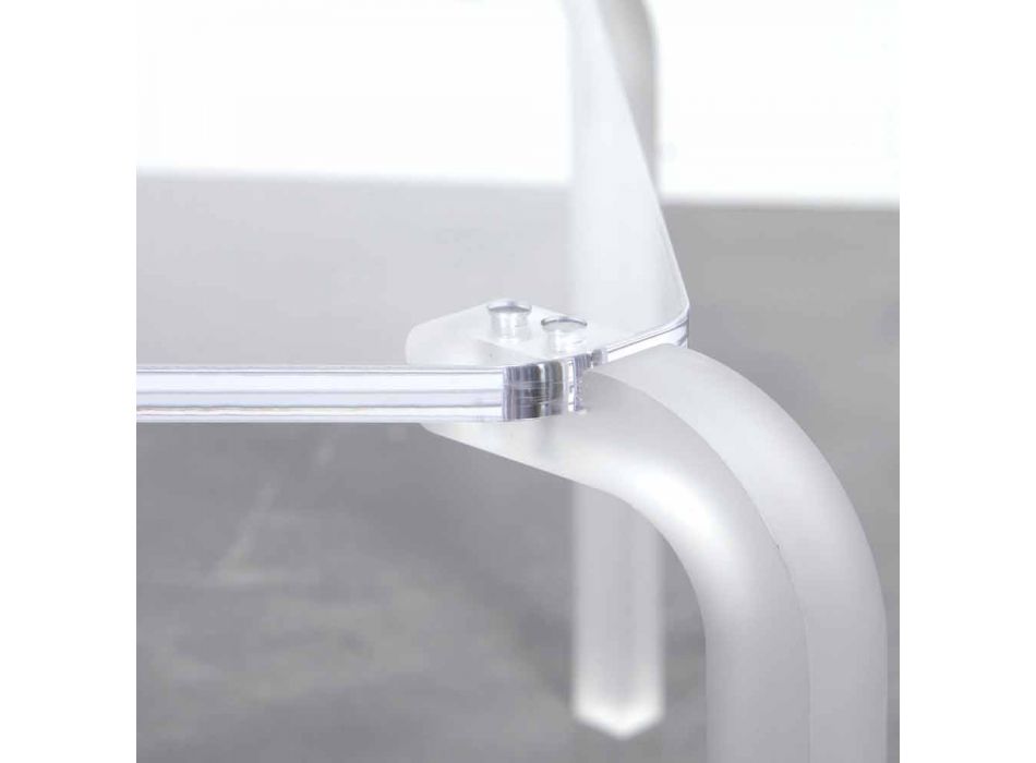 Design modern de masă pătrat de top, acrilic transparent Zury Viadurini