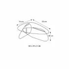 Masă de cafea design în sticlă transparentă, afumată și gravată, fabricată în Italia - Tac Tac Viadurini