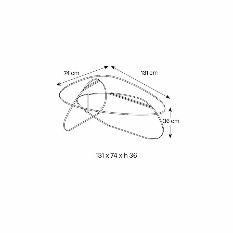 Masă de cafea design în sticlă transparentă, afumată și gravată, fabricată în Italia - Tac Tac Viadurini
