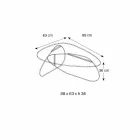 Masă de cafea design în sticlă transparentă, afumată și gravată, fabricată în Italia - Tac Tac Viadurini