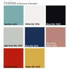 Masuta de cafea rotunda de exterior din HPL cu baza metalica Made in Italy - Makino Viadurini