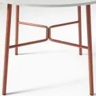 Masuta de cafea rotunda de exterior din HPL cu baza metalica Made in Italy - Makino Viadurini