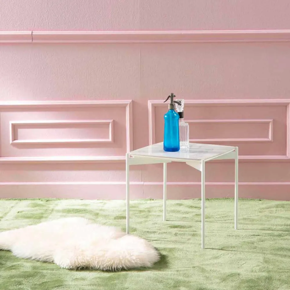 Masă de cafea din ceramică și metal din Piața Modern Design - Porcupine Viadurini